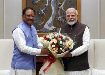 प्रधानमंत्री श्री नरेंद्र मोदी के नेतृत्व में सेवा, सुशासन और जनकल्याण के 12 वर्ष पूर्ण : मुख्यमंत्री विष्णुदेव साय ने दी बधाई
