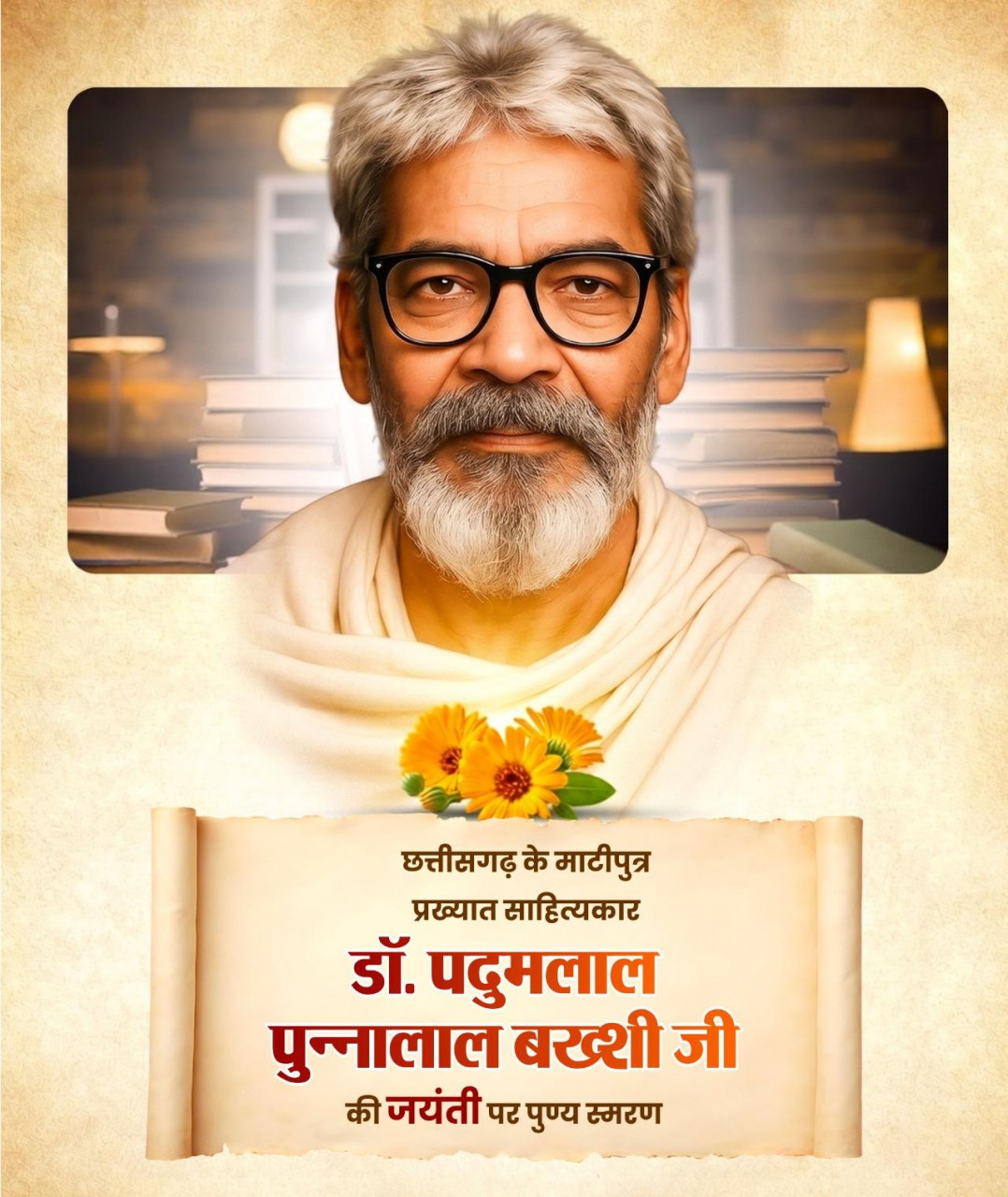 वित्त मंत्री ओपी चौधरी ने डॉ. पदुमलाल पुन्नालाल बख्शी जी की जयंती पर किया पुण्य स्मरण…..