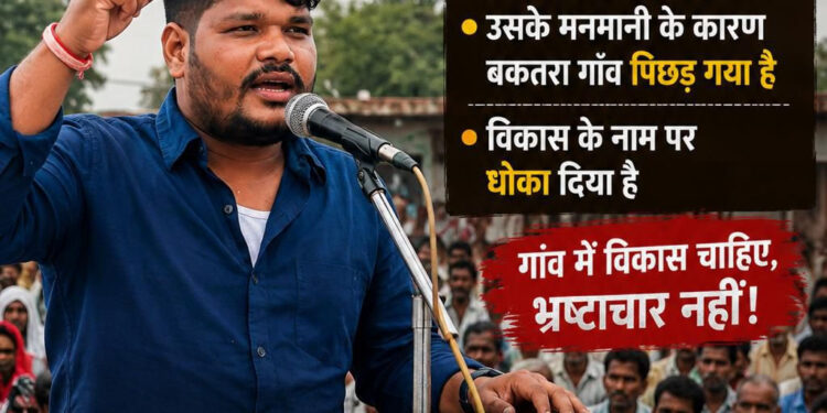 ग्राम बकतरा की सरपंच के खिलाफ जनआक्रोश,पद छोड़ने की मांग कर रही जनता