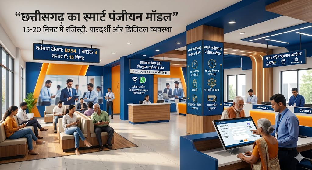 छत्तीसगढ़ का स्मार्ट पंजीयन मॉडल बना सुशासन की नई पहचान, मुख्यमंत्री विष्णु देव साय और वित्त मंत्री ओ.पी. चौधरी के नेतृत्व में पंजीयन व्यवस्था में ऐतिहासिक बदलाव…..