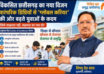 विकसित छत्तीसगढ़ का नया विजन: पारंपरिक डिग्रियों से ‘ग्लोबल करियर’ की ओर बढ़ते युवाओं के कदम….