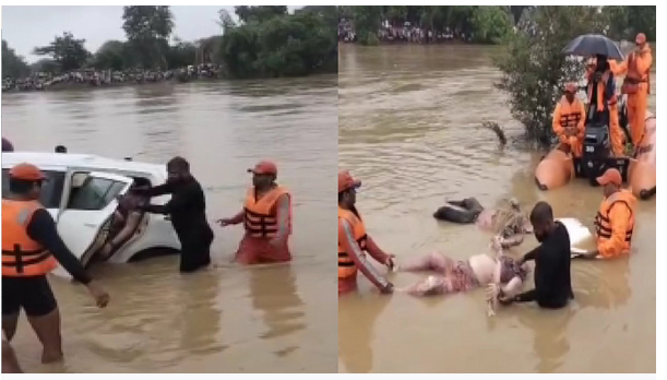 तेज बहाव में बही कार, लातनाला हादसे का दुखद अंत, चार दिन बाद मिला लापता दंपति का शव