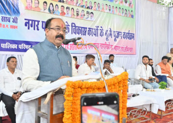 रायपुर : उप मुख्यमंत्री श्री अरुण साव ने 32 करोड़ के कार्यों का किया भूमिपूजन