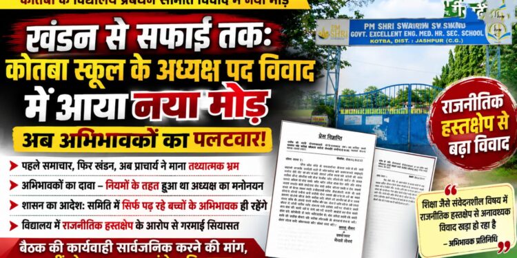 कोतबा के विद्यालय प्रबंधन समिति विवाद में बढ़ी हलचल, अभिभावकों ने कहा– नियमों के तहत हुआ था मनोनयन