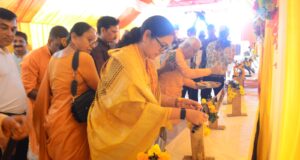 विजयादशमी पर 36वीं वाहिनी कनकी में हुआ शस्त्र पूजन