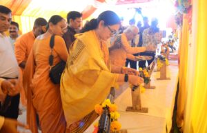 विजयादशमी पर 36वीं वाहिनी कनकी में हुआ शस्त्र पूजन